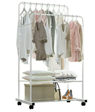 Kledingrek Home Comfort op Wielen - Wit