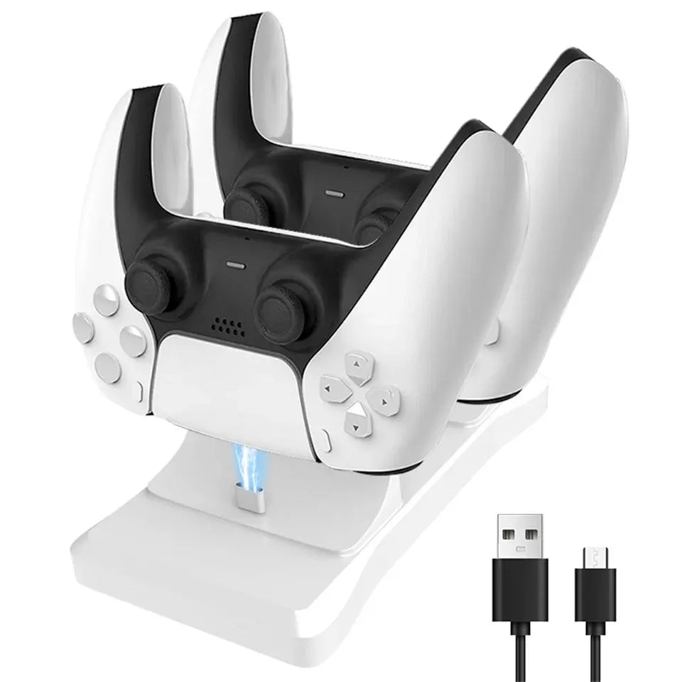 Playstation 5 - Duo Dualsense Controller Oplaadstandaard (USB-C) - Wit