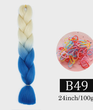 24 Inch Jumbo Braids Haarverlenging - Synthetisch Vlechtkapsel met Ombre Kleuren