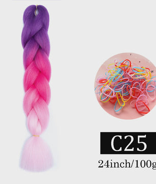 24 Inch Jumbo Braids Haarverlenging - Synthetisch Vlechtkapsel met Ombre Kleuren
