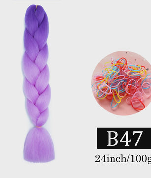 24 Inch Jumbo Braids Haarverlenging - Synthetisch Vlechtkapsel met Ombre Kleuren