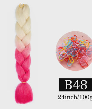 24 Inch Jumbo Braids Haarverlenging - Synthetisch Vlechtkapsel met Ombre Kleuren