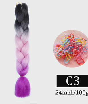 24 Inch Jumbo Braids Haarverlenging - Synthetisch Vlechtkapsel met Ombre Kleuren