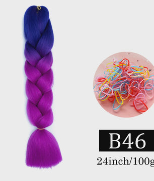 24 Inch Jumbo Braids Haarverlenging - Synthetisch Vlechtkapsel met Ombre Kleuren
