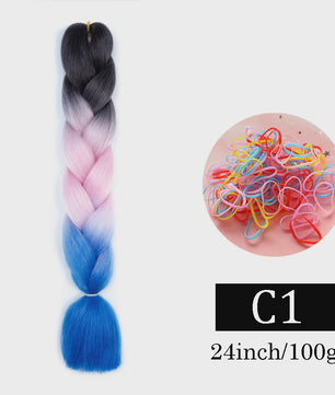 24 Inch Jumbo Braids Haarverlenging - Synthetisch Vlechtkapsel met Ombre Kleuren