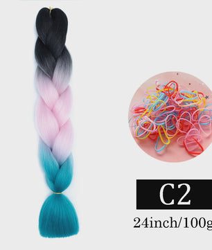 24 Inch Jumbo Braids Haarverlenging - Synthetisch Vlechtkapsel met Ombre Kleuren