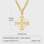 Stijlvolle Gouden Heren Ketting met Kruis Hanger - Roestvrij Staal, Vintage Mode Sieraden