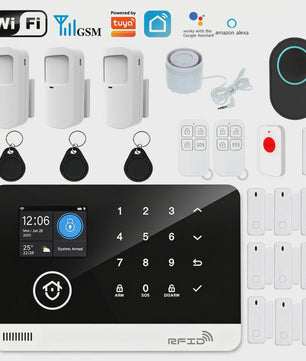 Slim Home Alarm Systeem met WiFi/GSM, Tuya App & 120dB Sirene