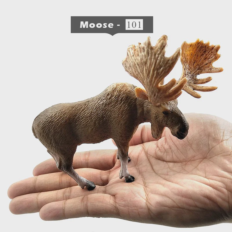 Set Dierenfiguren: Panda, Hert, Nijlpaard, Neushoorn, IJsbeer, Giraf, Kameel & Zebra - Decoratie Beeldjes