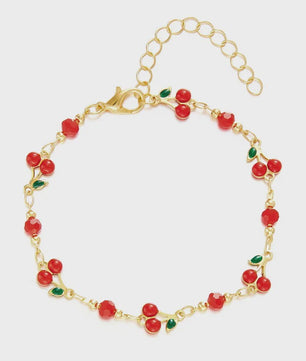 Vintage Boho Ankelbandje met Hartjes & Kristallen - Kleurrijk Zomer Sieraden voor Dames