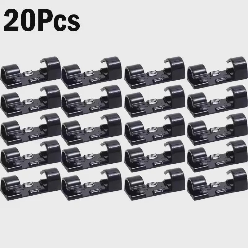 Zelfklevende Kabel Clips Organizer - Set van 20 Stuks voor Thuis, Kantoor & Auto