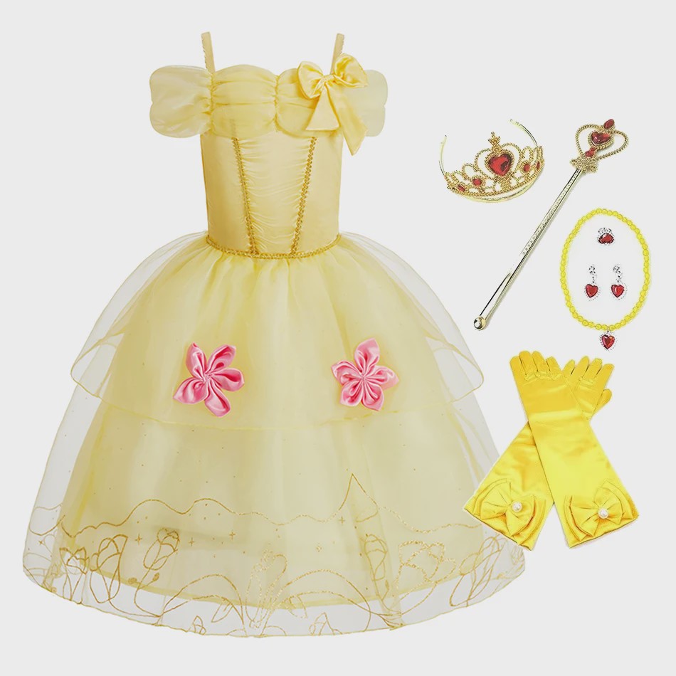 Prinsessenjurk Rapunzel voor Meisjes - Droomjurk voor Feestjes en Carnaval
