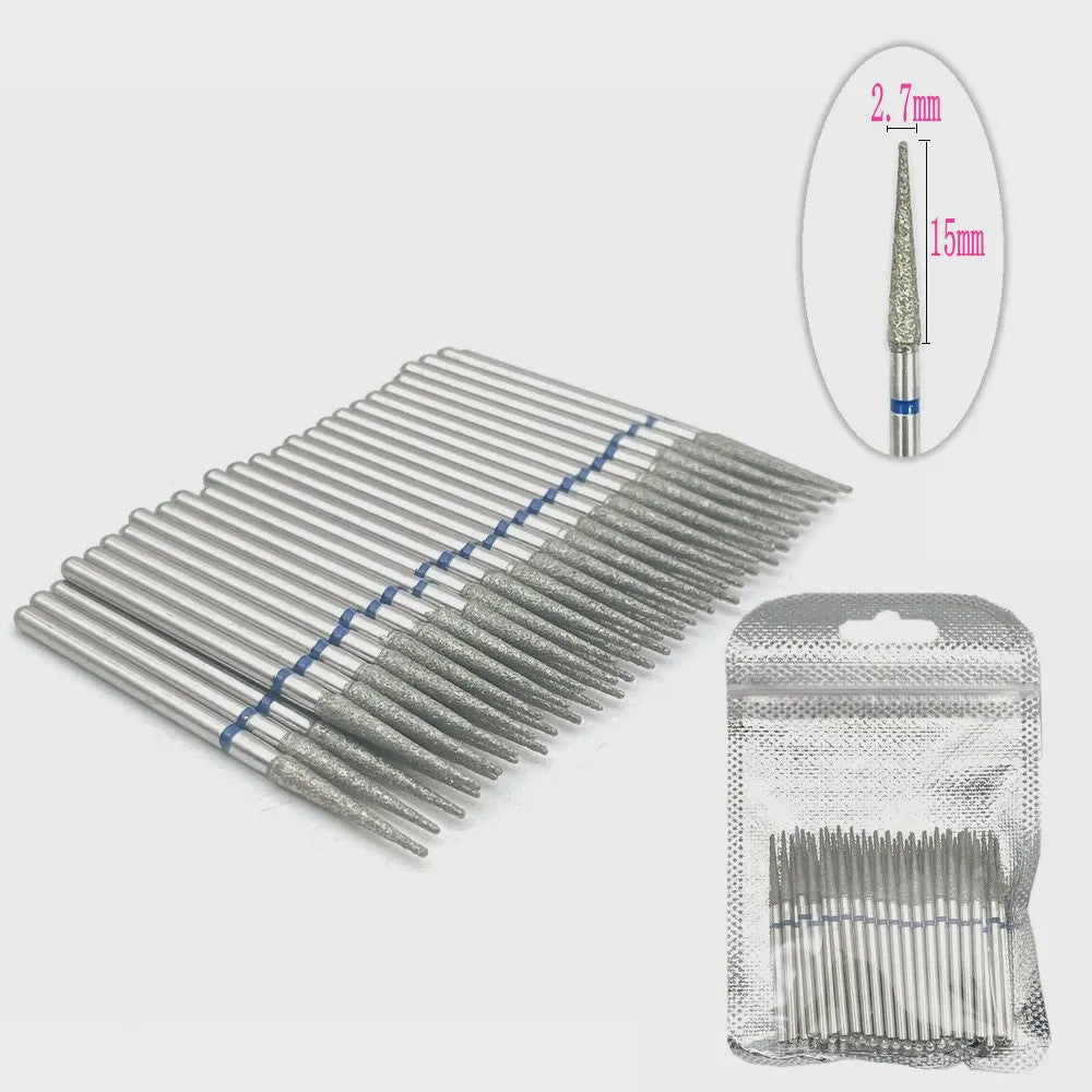 50 Stuks Diamant Freesjes Set - 2.35mm Schacht voor Nagel- en Tandheelkundig Gebruik