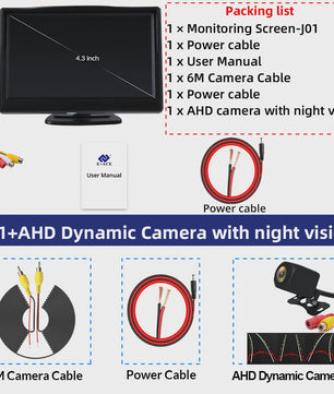 4.3 Inch Auto Achteruitrijcamera Display - Draaibaar & Universeel