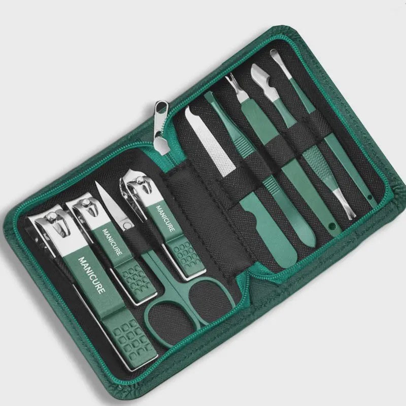 Professionele Manicure & Pedicure Set - 7/10/12/18 Delig - Roestvrij Staal met Reisetui