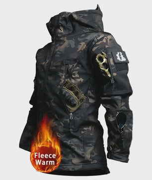 Militaire Softshell Combat Set: Ademend Uniform met Capuchon Jas en Cargo Broek - Ideaal voor Jacht & Outdoor