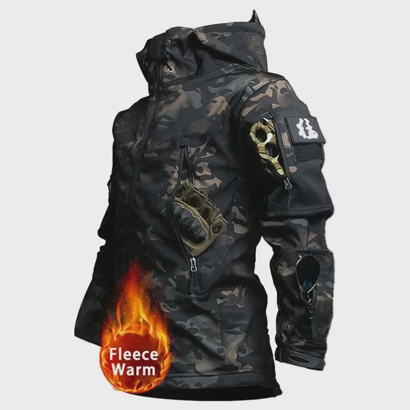 Militaire Softshell Combat Set: Ademend Uniform met Capuchon Jas en Cargo Broek - Ideaal voor Jacht & Outdoor