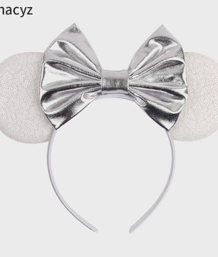 Chique Sequin Mickey Oortjes Diadeem met Strik - Feestelijk Haaraccessoire voor Kinderen & Dames