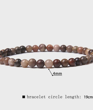 Natuursteen Armband met Kwarts, Kattenoog, Jades & Aquamarijn Kralen - Stretch Bangle voor Dames & Heren