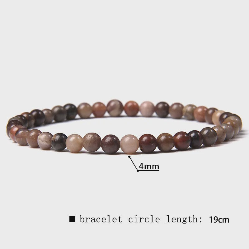 Natuursteen Armband met Kwarts, Kattenoog, Jades & Aquamarijn Kralen - Stretch Bangle voor Dames & Heren