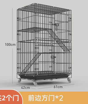 Luxe Kattenkooi Villa met Toilet - Verrijdbaar, Meerlaags & Ruim