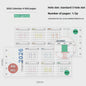 2027 Jaarkalender Navulling voor Planner | A6, A7, M5 | 4-Fold Ontwerp