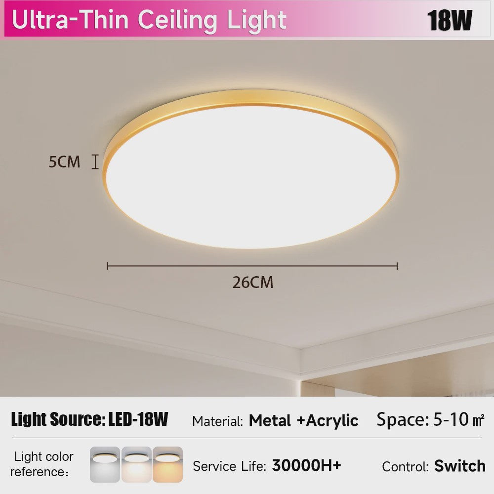 Waterdichte LED Plafondlamp Rond - 18W/30W/40W - IP54 - Badkamer, Keuken, Woonkamer