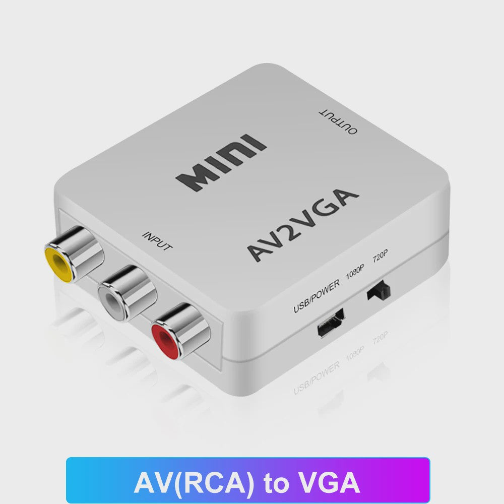 Universele HDMI AV RCA & VGA Converter Adapter | 1080p Ondersteuning