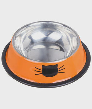 RVS Kattenvoerbak met Antislip Basis - Voer- en Waterbakje voor Kittens & Katten