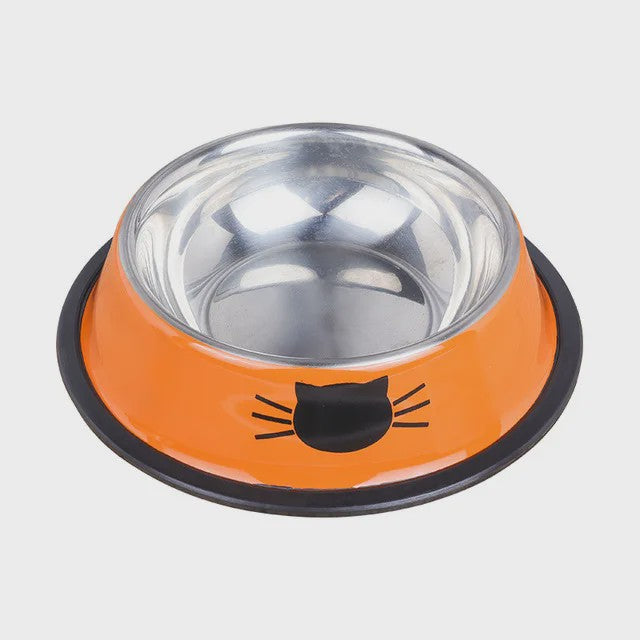 RVS Kattenvoerbak met Antislip Basis - Voer- en Waterbakje voor Kittens & Katten