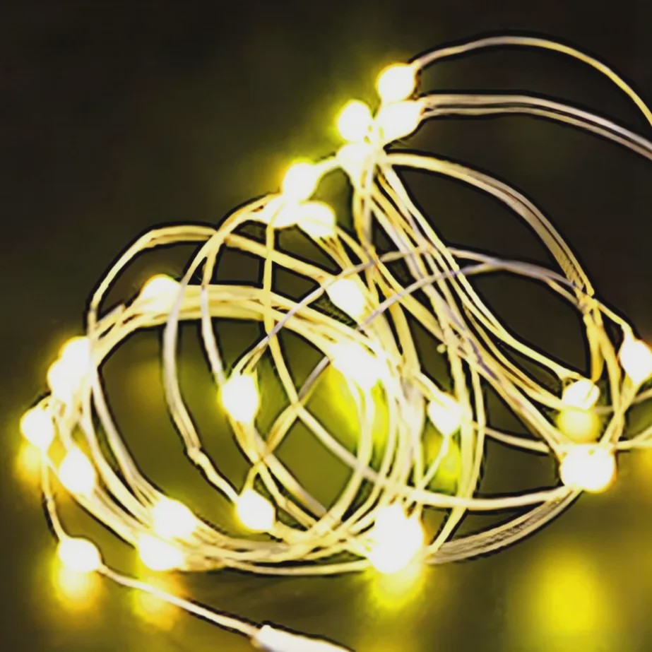 10x LED Koperdraad Lichtjes op Batterijen - Sfeerverlichting voor Feest, Kerst & Decoratie
