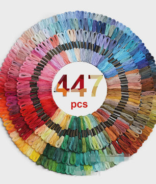 Grote Set Borduurzijde - 447 Kleuren Katoen Floss voor Kruissteek & DIY Naaien