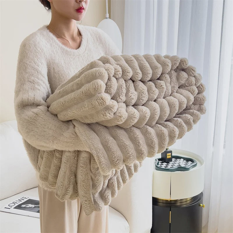 Luxe Pluche Plaid - Extra Dik & Warm - Comfortabel voor Bank & Bed