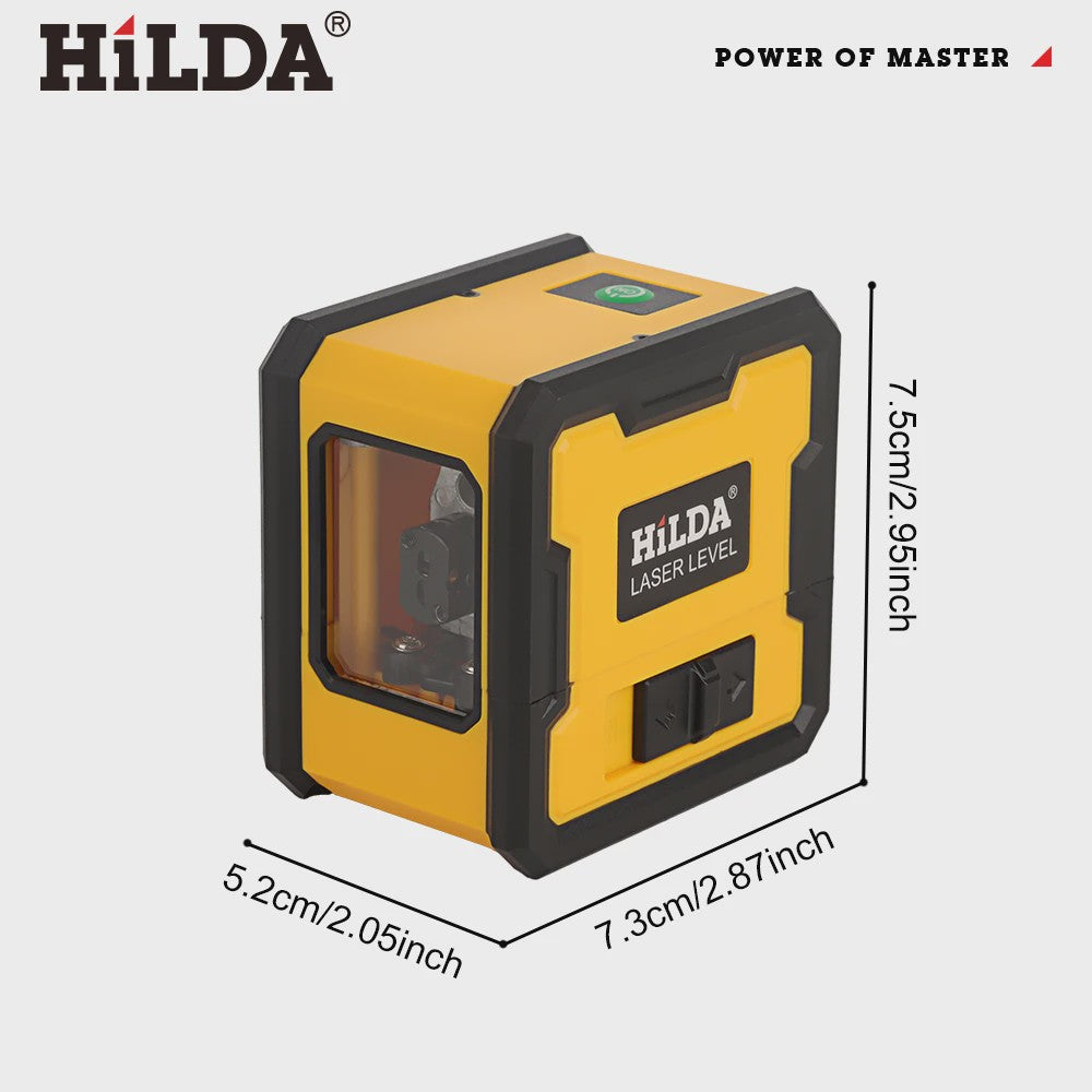 HILDA Laser Waterpas 2 Lijnen Groen Zelfnivellerend Draagbaar met Magneet