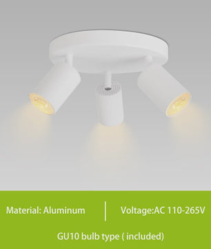 Verstelbare GU10 LED Spot Plafondlamp - Keuze uit 2, 3 of 4 Spots