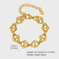 Gouden Chunky Schakelarmband met OT Sluiting - Roestvrij Staal, Aanslagvrij