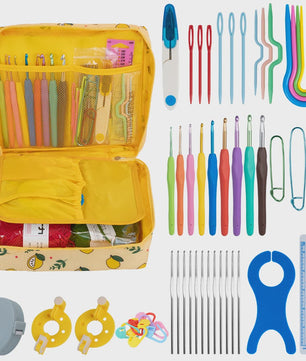 Complete Haak- en Breiset met Opbergtas: Ergonomische Haken, Naalden & Accessoires