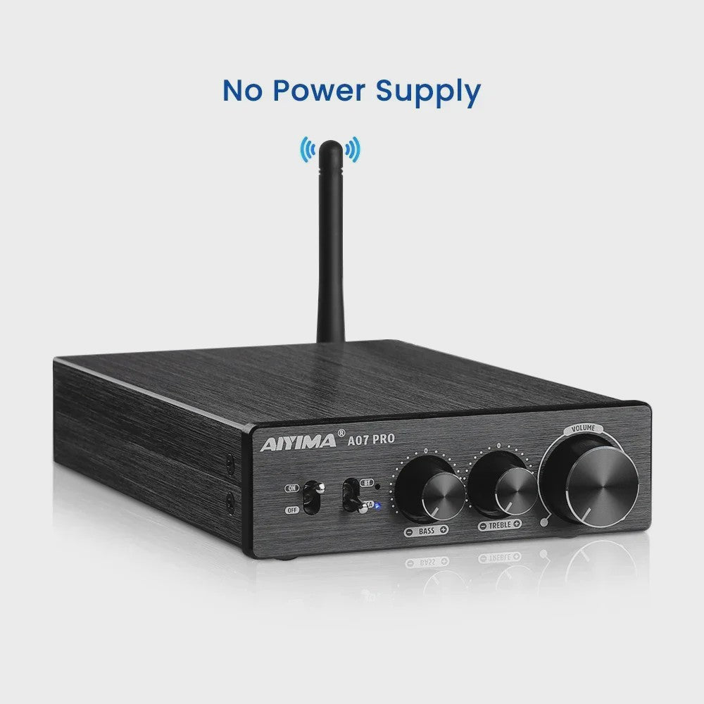 AIYIMA A07 PRO Bluetooth 5.2 Versterker TPA3255 - 2x 300W Stereo Digitale Audio Versterker met RCA & APT-X HD