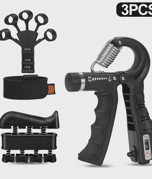 Complete Handtrainer Set: 5-60kg Verstelbare Hand Gripper, Vingerstrekker & Polstrainer