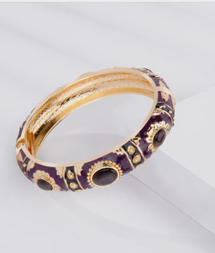 Bohemian Emaille Armband Dames - Kleurrijke Cloisonné Bangle met Indiaas Design