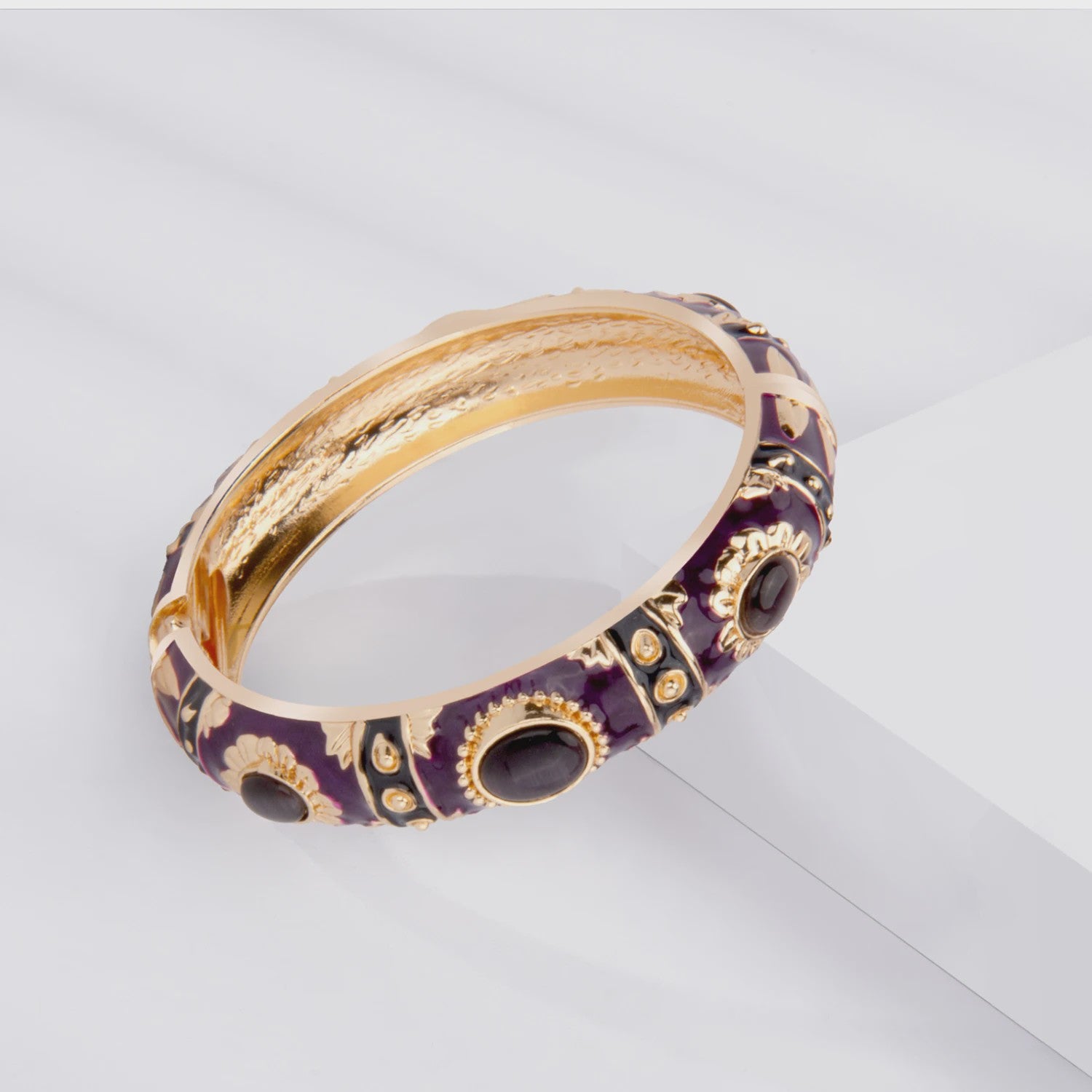 Bohemian Emaille Armband Dames - Kleurrijke Cloisonné Bangle met Indiaas Design