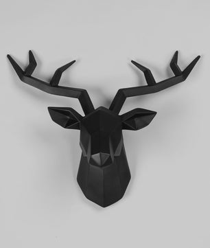Moderne Hertenkop Wanddecoratie - Creatief Kunstobject met Geweien