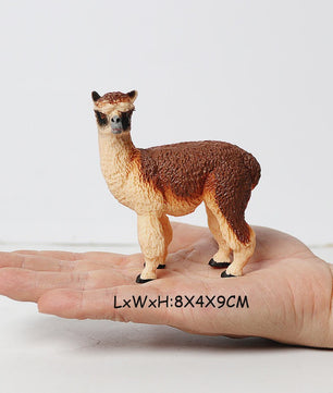 Realistische Alpaca & Kameel Figuren Set - Handgeschilderd, Educatief Speelgoed