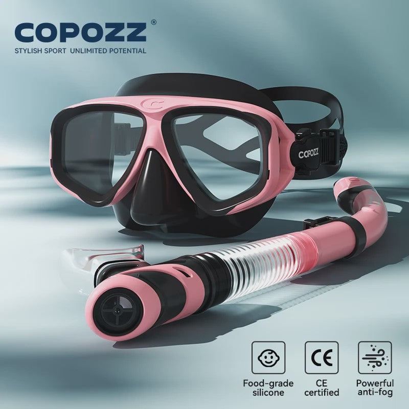 COPOZZ Professioneel Duikmasker & Snorkelset - Anti-condens, Gehard Glas