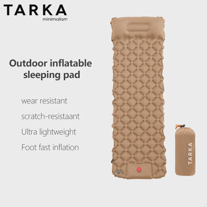 TARKA Opblaasbare Slaapmat - Ultralicht Kampeerluchtbed, Zelfopblazend & Compact voor Outdoor Avonturen