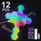 Slimme Hexagon LED Wandlampen met App & Muziek Sync - RGB Kleuren, DIY Ontwerp