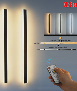 Moderne LED Wandlamp Buiten - Waterdicht IP65, Dimbaar met Afstandsbediening - Villa & Tuin Verlichting
