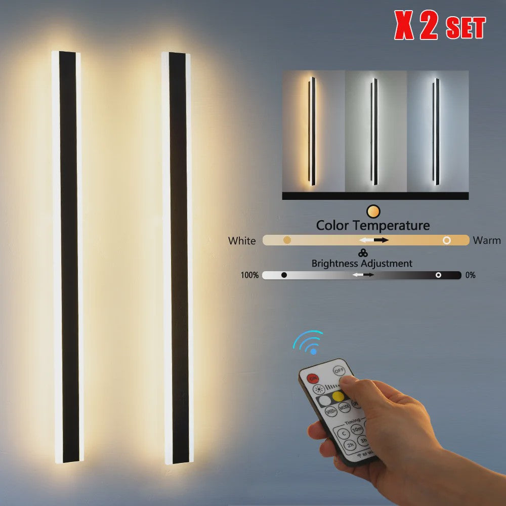 Moderne LED Wandlamp Buiten - Waterdicht IP65, Dimbaar met Afstandsbediening - Villa & Tuin Verlichting