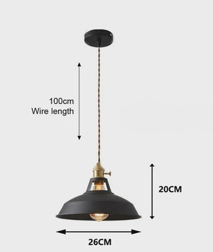 Kleurrijke Retro Industriële Hanglamp - Vintage Stijl voor Keuken, Restaurant, Woonkamer & Meer