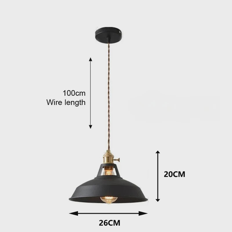 Kleurrijke Retro Industriële Hanglamp - Vintage Stijl voor Keuken, Restaurant, Woonkamer & Meer